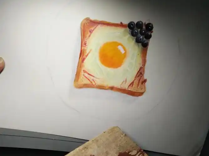 彩铅教程004早餐面包片