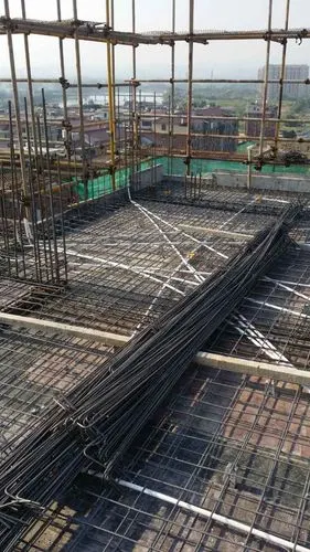 8#楼十三层楼面钢筋绑扎.