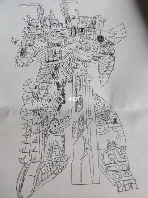 机甲  #临摹  #手绘  #爱画机甲的小学生 #一年级