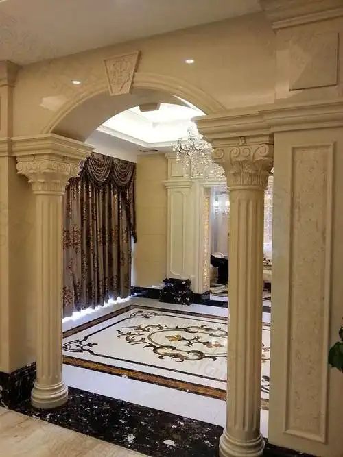 大理石罗马柱真实案例欣赏