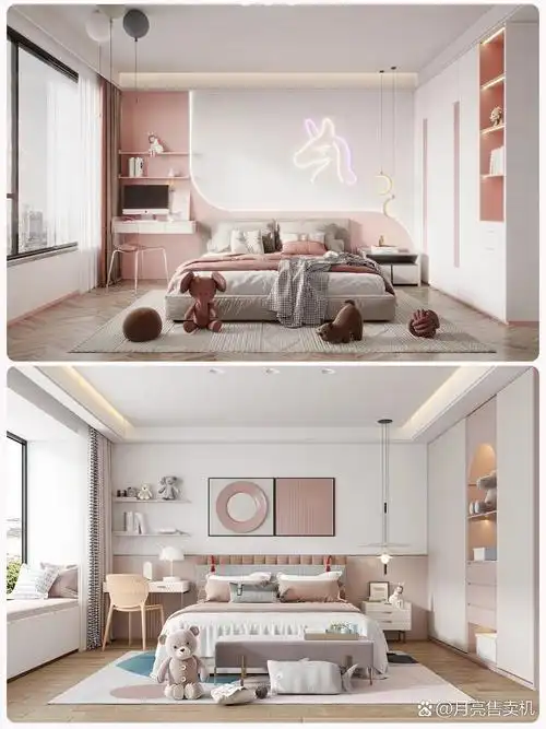 推荐18款清新粉嫩温馨的女孩房的卧室设计