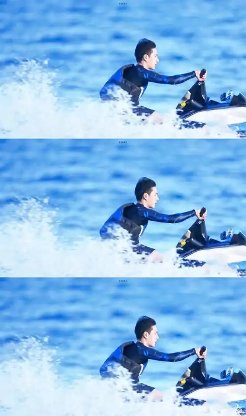 王一博:来自大海的浪漫,恣意飞翔的啵,海面画爱心,好有仪式感