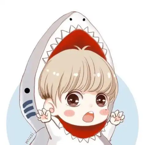 蔡徐坤鲨鱼服图简笔画