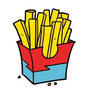 卡通薯条素材图片