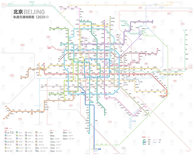 北京地铁交通线路图(2025 )