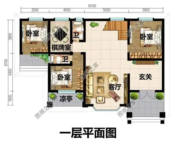 漂亮时尚二层楼房设计图纸经济实用户型通透