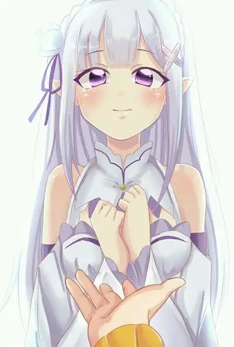 银发紫瞳,混血半精灵,银发美少女,emt!