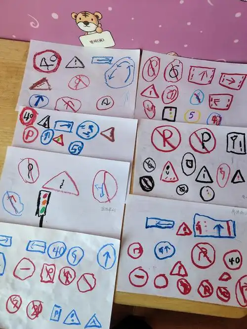 香格里拉市幼儿园大三班安全主题活动"会说话的安全标志"