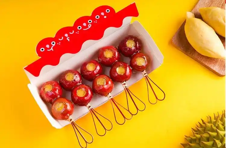 蓓燕新品糖葫芦竹签网红小串迷你2020新年冰糖葫芦包装盒子纸盒包装袋