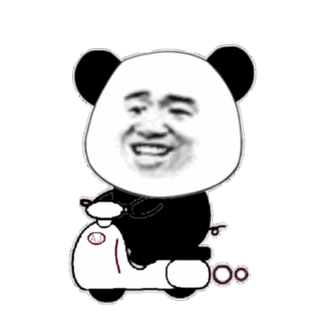熊猫头骑电动车动图_动图_头骑_熊猫_电动车表情
