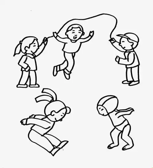 儿童游戏简笔画图片