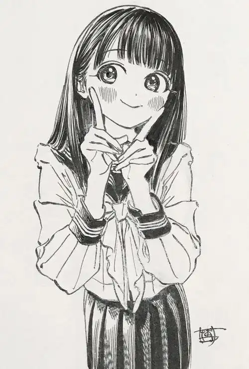 【美图分享】日系jk美少女手绘作品,潇洒的线条简直绝了!