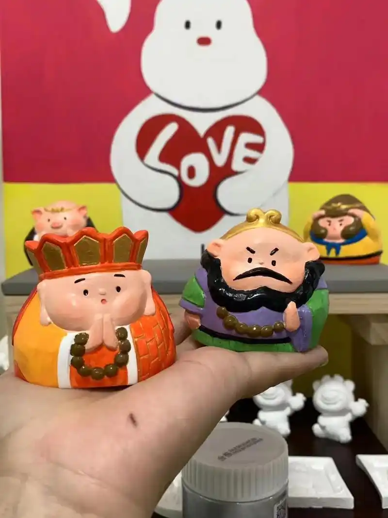 好爱这个q版西游记师徒四人石膏娃娃.客返图太绝了!#石膏娃娃 - 抖音