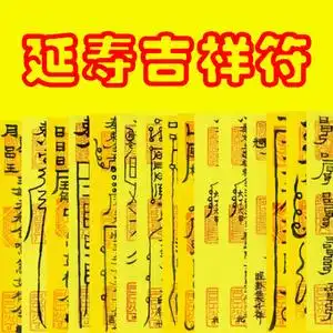 延寿吉祥符 健康长寿符延年益寿符咒灵符 朱砂手绘开光平安护身符