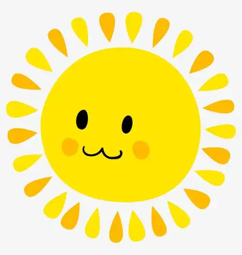卡通太阳笑脸矢量15