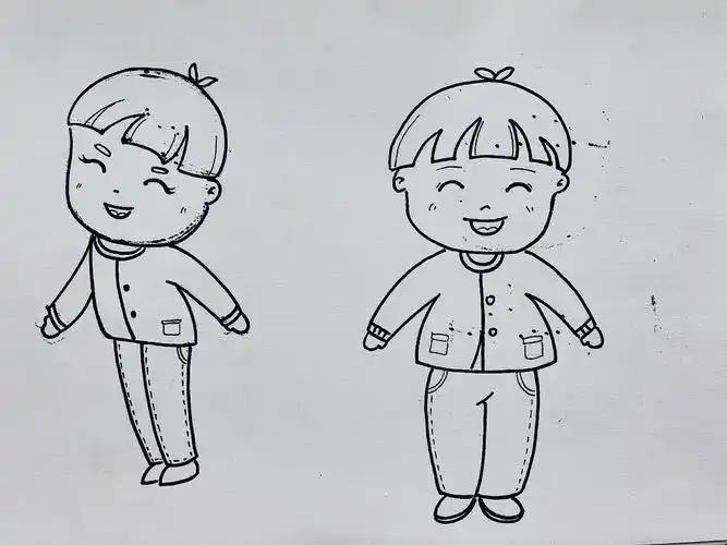 幼师编面试简笔画常用人物动态原型