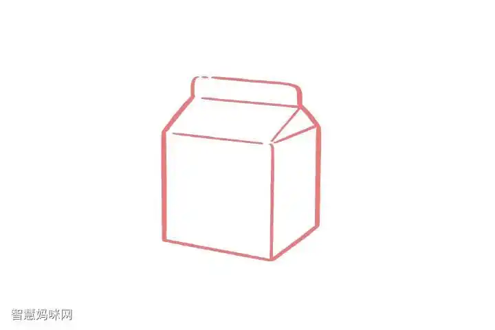 草莓牛乳怎么画-图1简笔画作品完成图