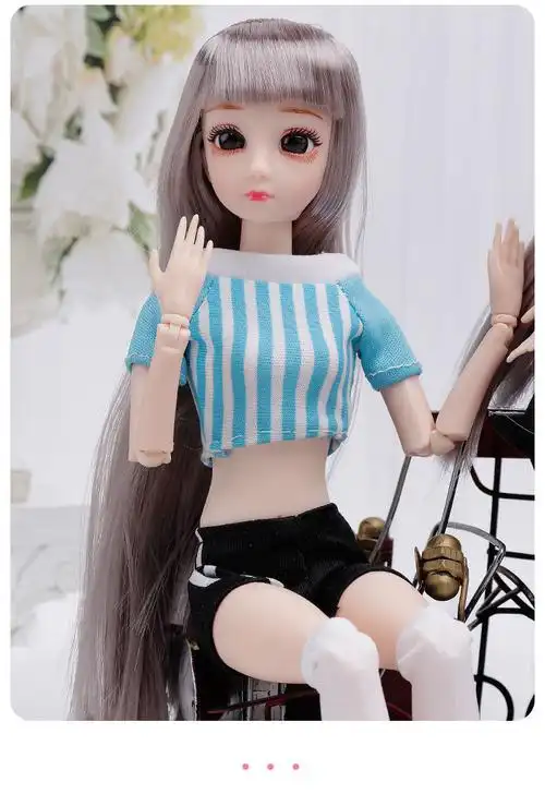 芭比娃娃6岁套装换装眼单个bjd洋娃娃女孩玩具生日礼物16号小姐姐只有