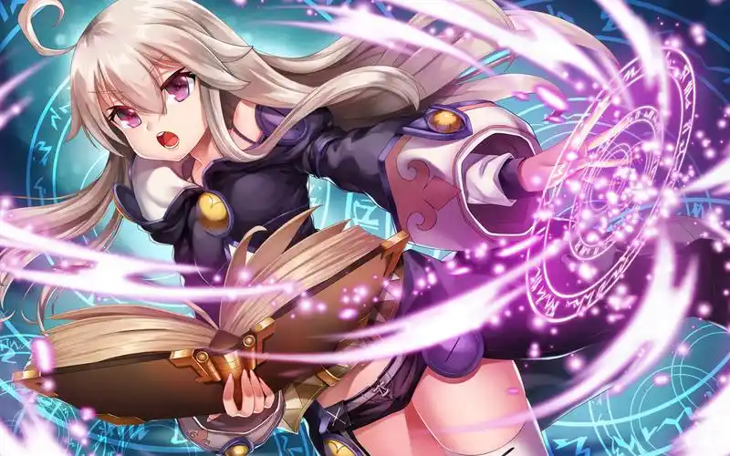 二次元炫彩动漫美少女电脑壁纸