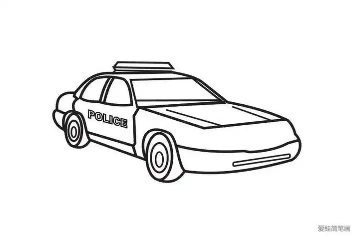 卡通警车简笔画警车简笔画怎么画警察所用工具简笔画警车画简笔画超多