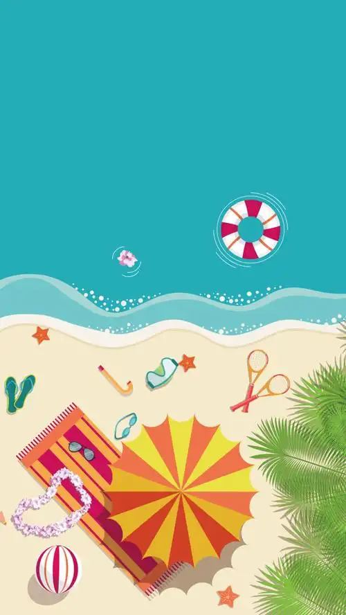 夏日海滩h5背景