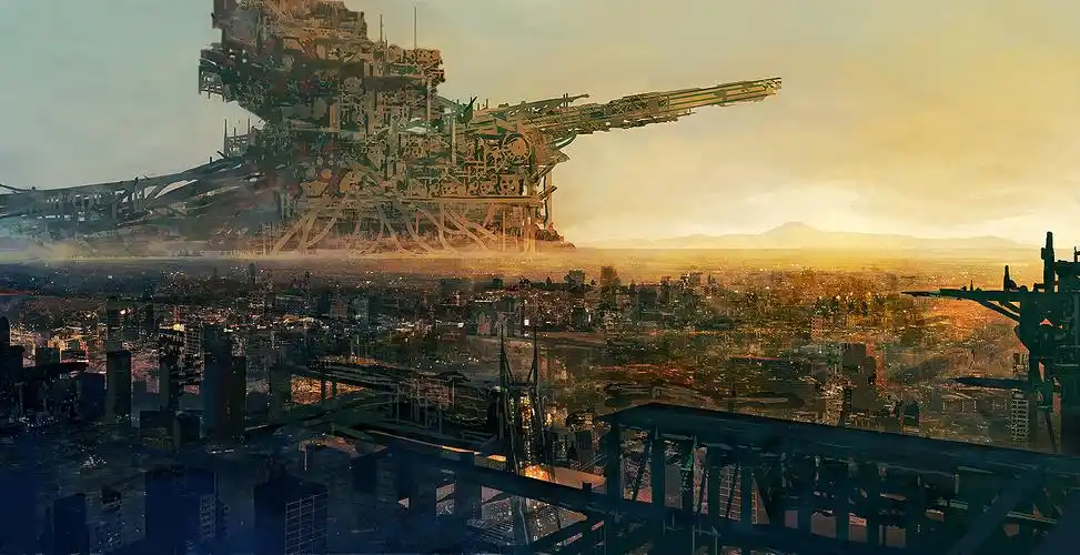 未来城市.蒸汽朋克与废土之歌.落日-堆糖,美好生活研究所