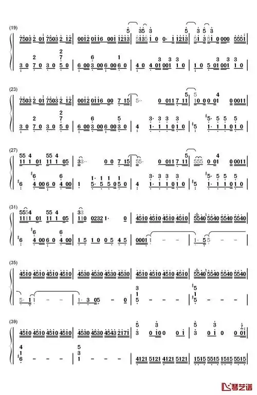 butterfly钢琴简谱-数字双手-防弹少年团