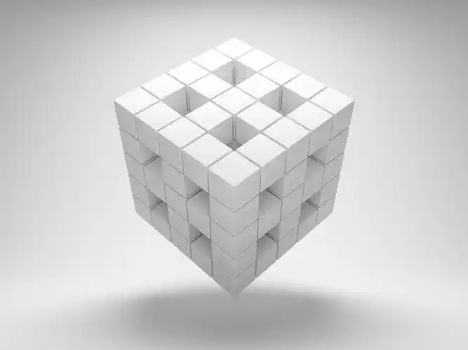 创意立体方块空间背景矢量素材