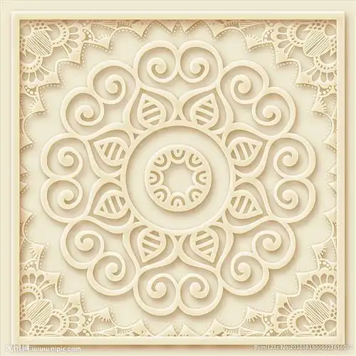 欧式花纹浮雕天顶壁画图片