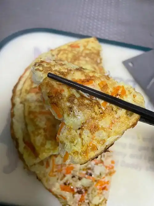 蔬菜鸡蛋饼减脂饮食电饼铛美食
