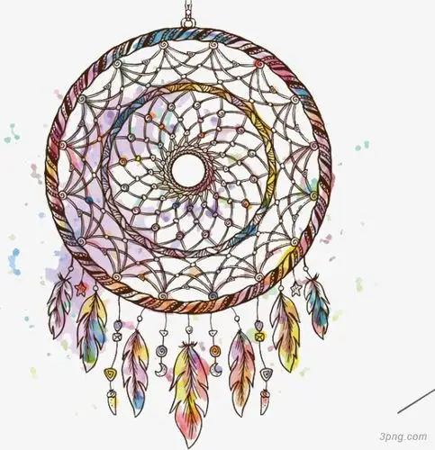 捕梦网水彩画水彩花水彩墨迹水彩背景水彩花卉水彩笔触水彩边框水彩