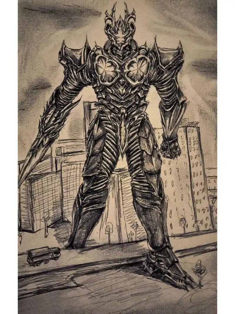 绘画赛迦奥特曼宇宙恐龙芝顿 激动