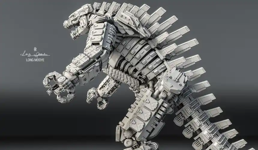 机械哥斯拉建模作品模型 - 角色/人物/生物 - 作品模型 - cg模型网