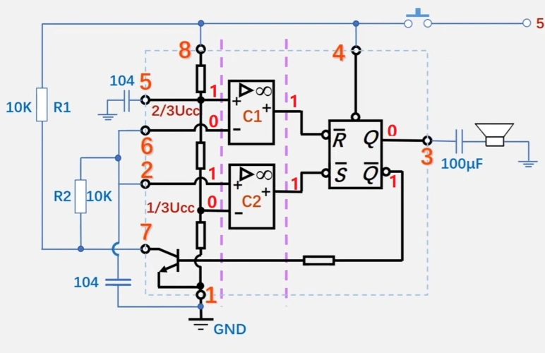 模拟电路ne555方波发生电路