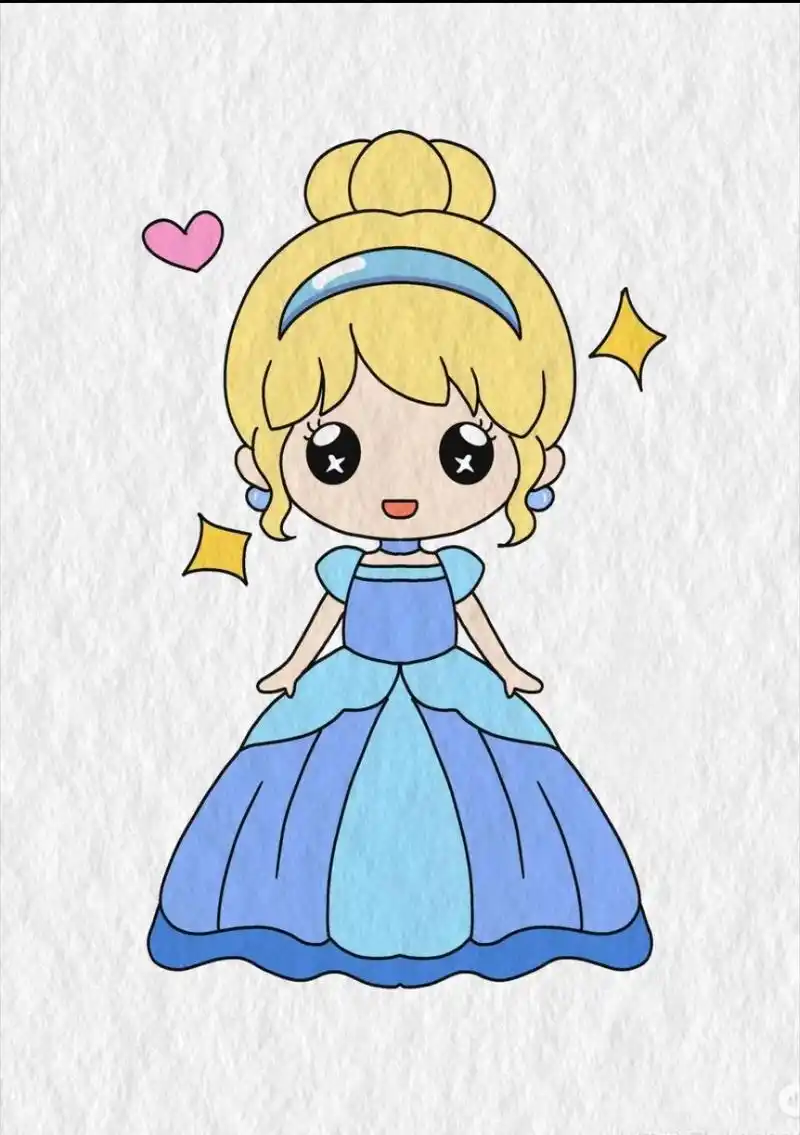 迪士尼公主简笔画