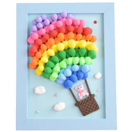 diy手工彩泥3d超轻粘土相框画美术画立体浮雕画材料包套装玩具