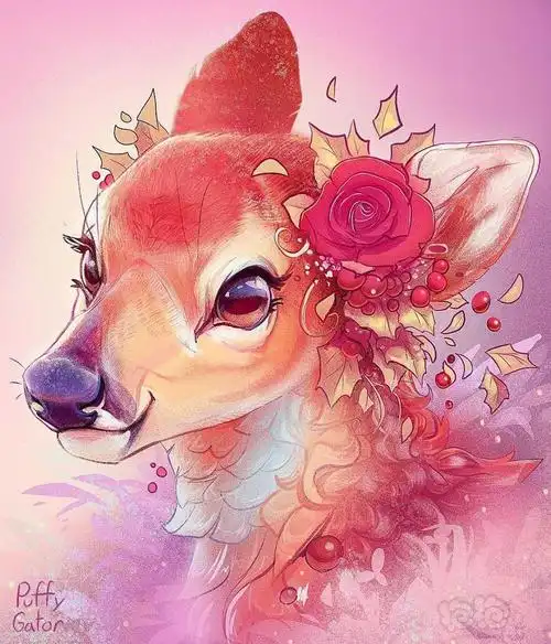 ipads手绘,绚丽唯美又奇幻的动物世界