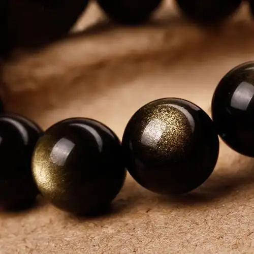 满记天然金曜石手链12mm