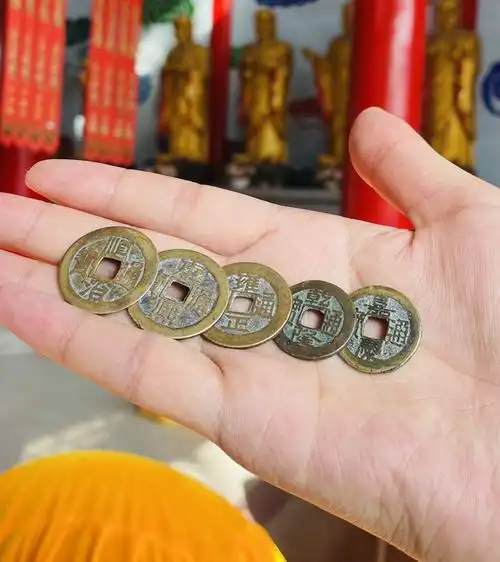 五帝钱真品压门槛专用过门石门对门六帝铜钱红绳挂件散装五帝钱真品