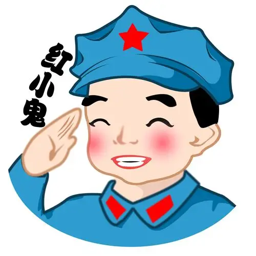 红军卡通头像logo设计