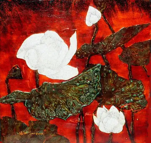 国家二级美术师张江漆画作品欣赏