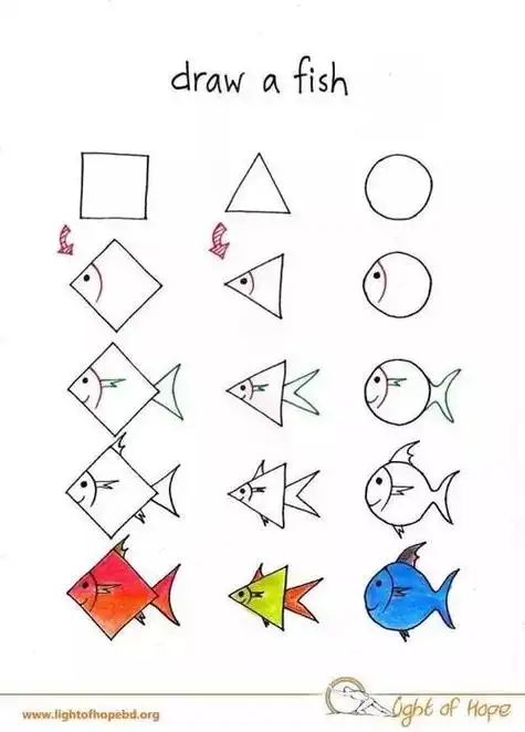 用数学图形拼成的小动物简笔画