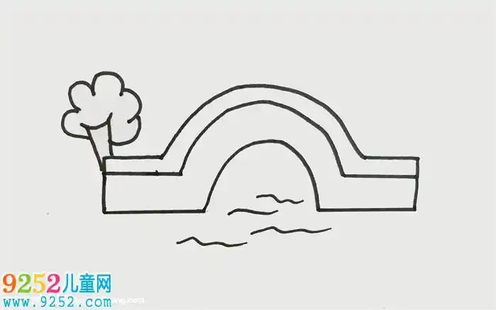 金水桥简笔画简单