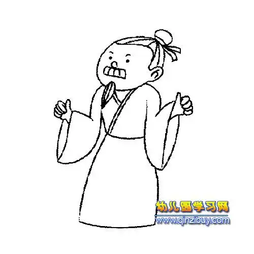 地主老爷爷简笔画3