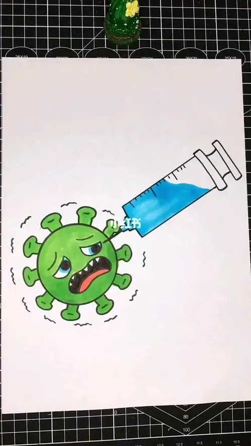 一分钟教你画画96做好防护 战胜病毒绘画简笔画教程简笔画教程