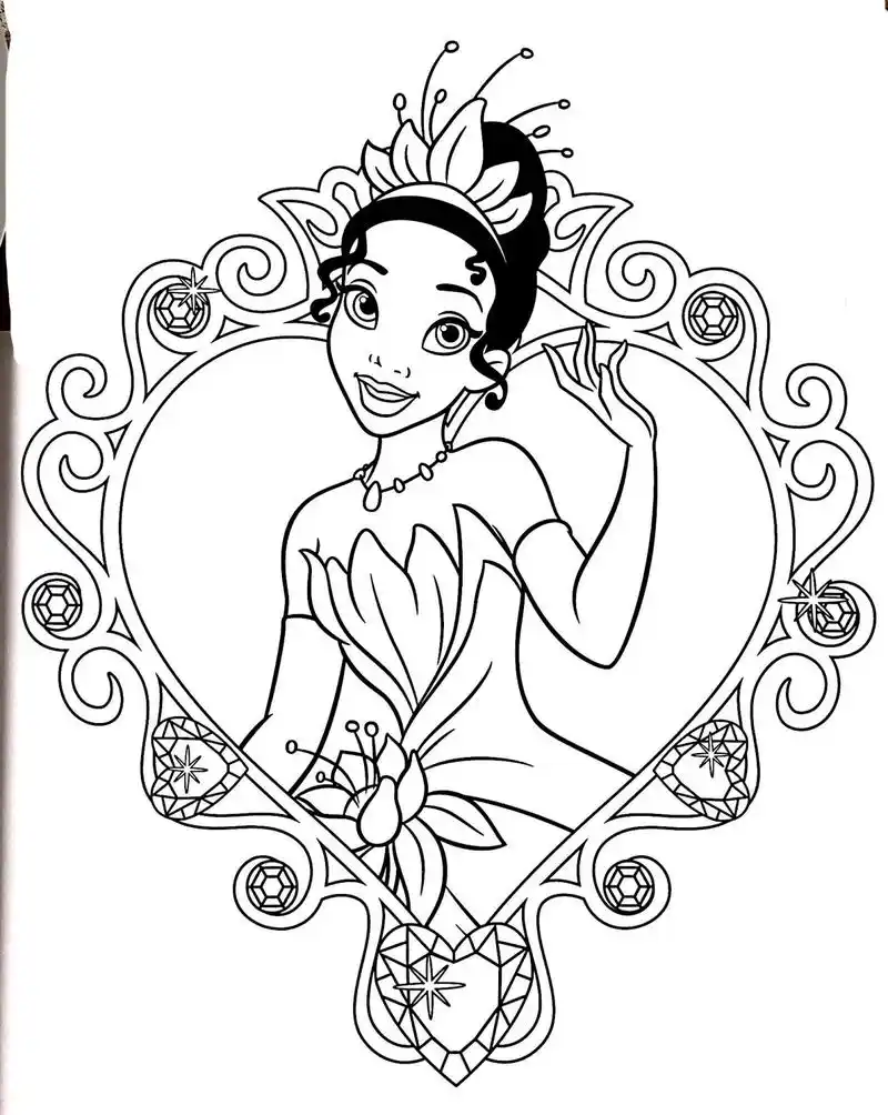 迪士尼公主线稿