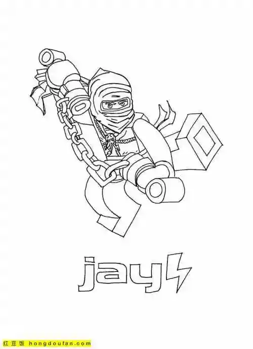 11张乐高幻影忍者大电影主题涂色图片-红豆饭小学生简笔画大全