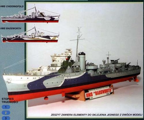 英国护航驱逐舰狩猎号hunt ii纸模型