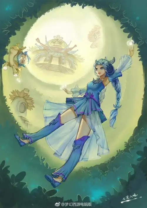 梦幻西游同人#一张非常美的巫蛮儿小姐姐,.