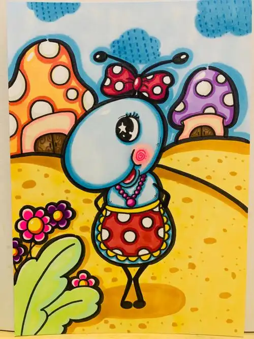 蚂蚁王国 马克笔画 儿童画